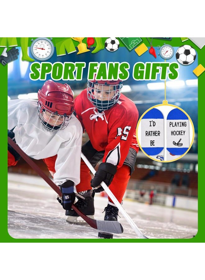 Happy Pop Boys Socks Hockey Socks Youth Boys Kids Hockey Socks With I'd Rather Be Playing Hockey, Gifts For Boys Hockey Gifts For Boys Boys Hockey Gifts In 2 Pack, Hockey 2 Pack - Image 3