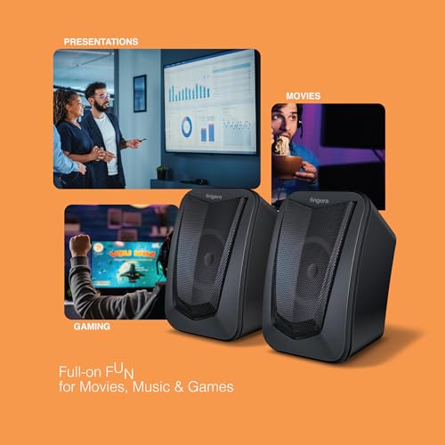 FINGERS ACP-FunBeats 2.0 Speaker (Compact & Stylish, AC-Powered, Computer Speaker for PC & Laptop, Powerful Bass, Crystal-Clear Sound, Simple Plug & Play) - Image 3