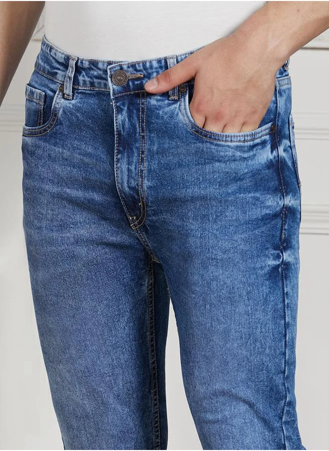 Dennis Lingo Mid Rise Slim Fit Stretchable Jeans by Styli