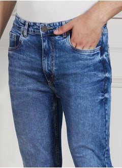Dennis Lingo Mid Rise Slim Fit Stretchable Jeans by Styli  - Image 3
