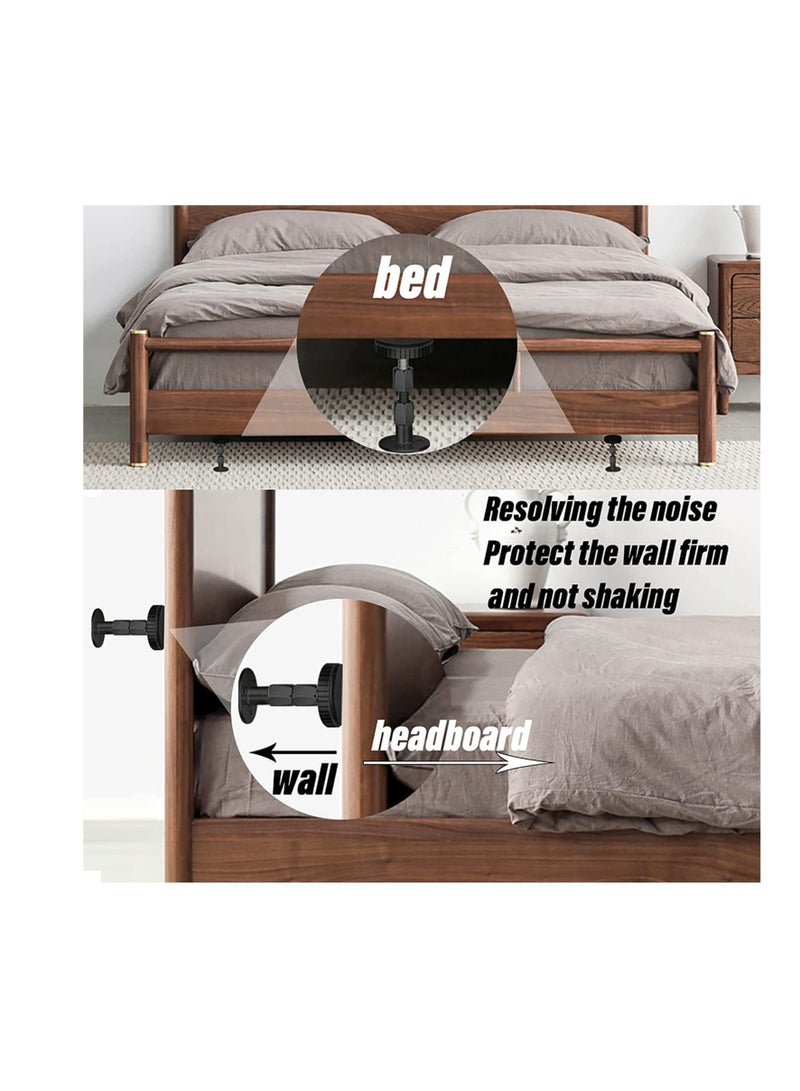 SYOSI Adjustable Threaded Headboard Stoppers/Bumper Against Wall, 4 Pack Behind Bed Frame Protector Antishake Tool, Shake Support Stabilizer Device for Anti-Knocking,Banging,Squeaking,Rocking  - Image 4
