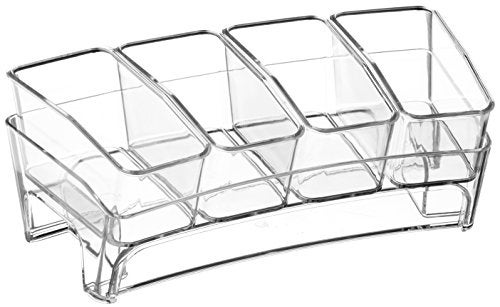 Prodyne Acrylic SB-6 Condiment Bar On Ice, Clear - Image 1