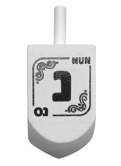 Izzy 'n' Dizzy Hanukkah Dreidels - Black & White Wood Dreidel - 10 Pack Medium - Chanukah Spinning Draidel Game  - Image 3