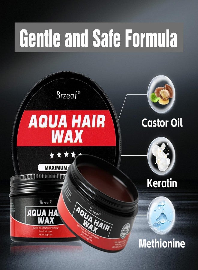 Brzeaf Aqua Hair Wax, Non-Sticky, Ultra Hold Hair Styling Wax, Maximum Hold & Natural Finish, Hair Edge Control, Hair Styling for All Hair Types, Gel Wax for Men & Women - Image 2