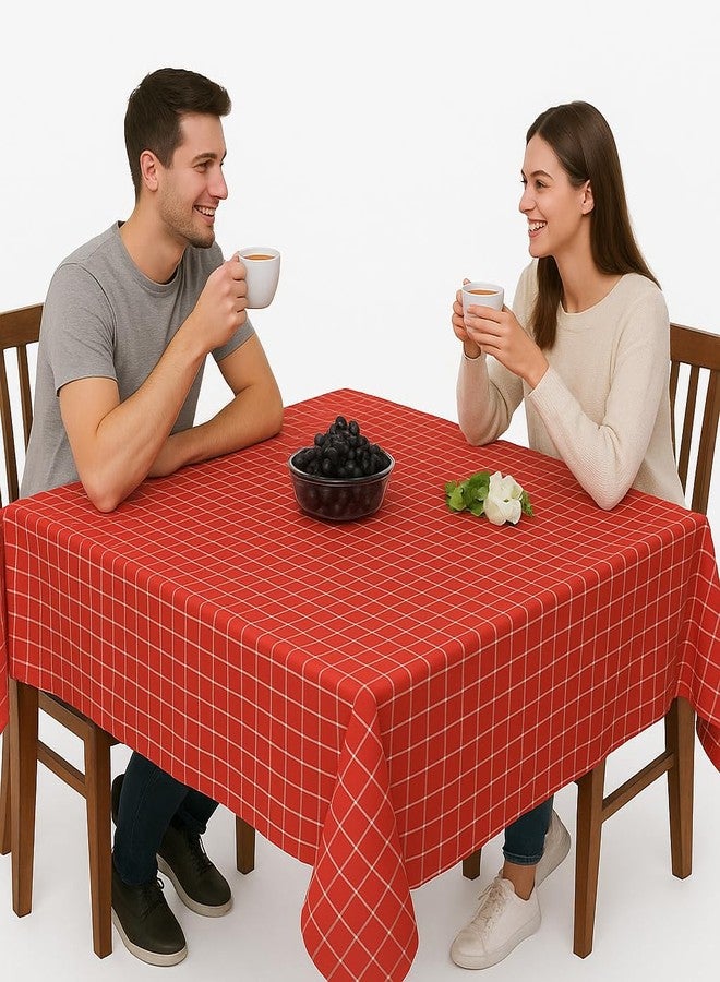 CRAZYWEAVES 100% Cotton Tablecloth for 4 Seater Dining Table (48 X 62) Inches Soft, Durable & Washable Fabric - Perfect for Everyday and Festive Use - Image 5