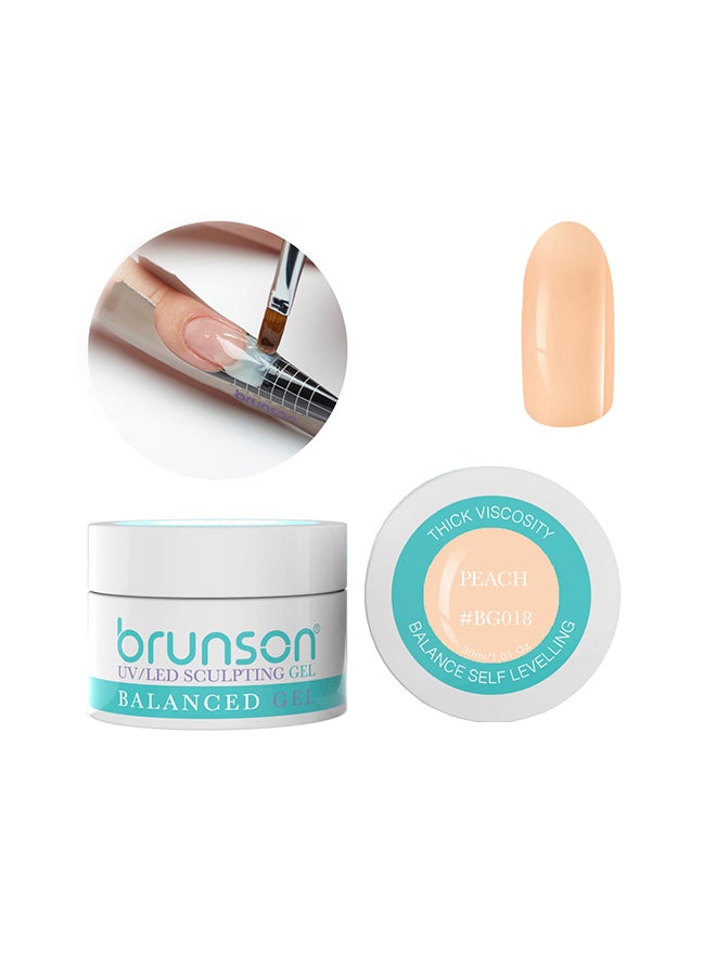 brunson Sculpting Camouflage Uv Builder Gel Balanced Level Gel Uv Sculpting Nail Gel System 30Ml Peach Bg018