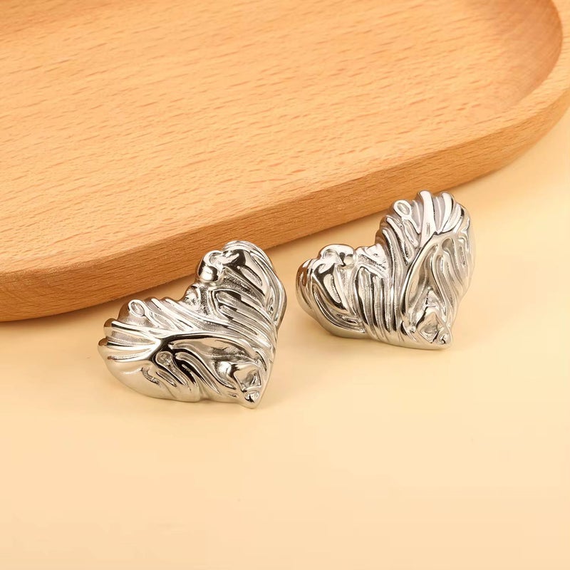 The Black Pearl Accessories Silver Stainless Steel Earring - Image 1