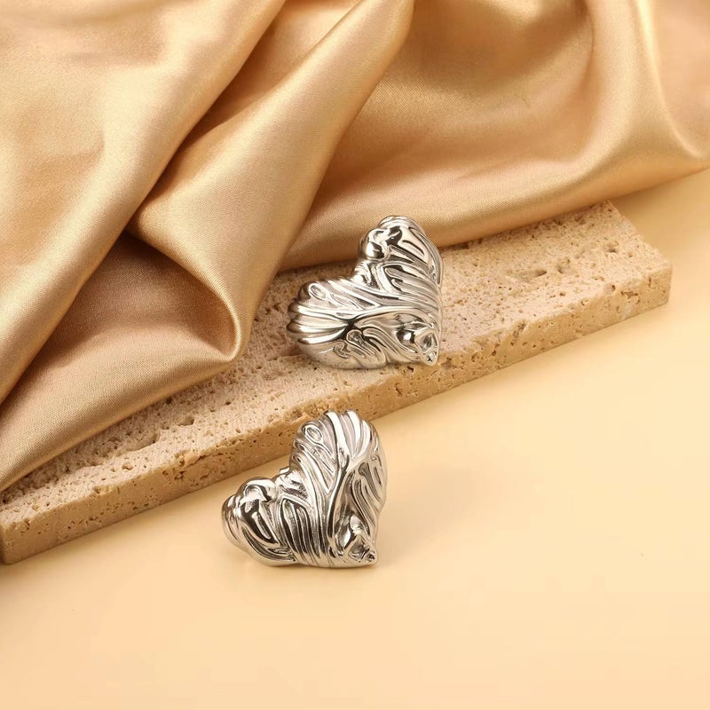 The Black Pearl Accessories Silver Stainless Steel Earring - Image 3