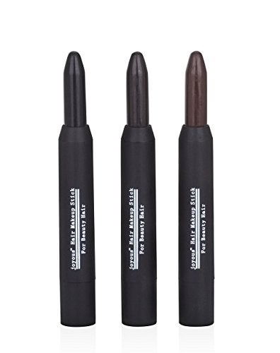 Joyous Professional Hair Chalk Temporary Hair Dye Non-toxic Hair Color Crayon Cover White Hair Color Patch (2packs-black-coffee) - Image 4