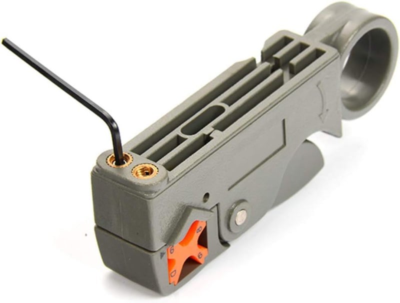 TECHTOO Wire Stripper Coaxial Cable Stripper Wire Cutter for RG-58, RG-59, RG-6, RG-8X, Mini-8 and LMR-240 Coax Cables – Adjustable Coax Stripping Tool - Image 2