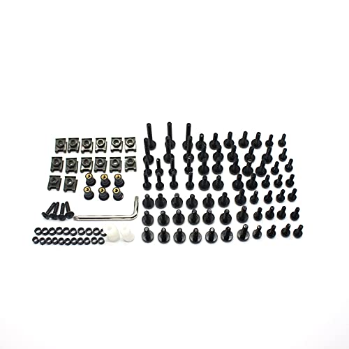 BAIONE Universal Fairing Bolt Kit 195 PCS M5 M6 Motorcycle Windscreen Screws Fasteners Accessories Replacement for Yamaha Honda Kawasaki Suzuki BMW Sportbike Mounting Kits Washers Nuts Screws Clips - Image 4
