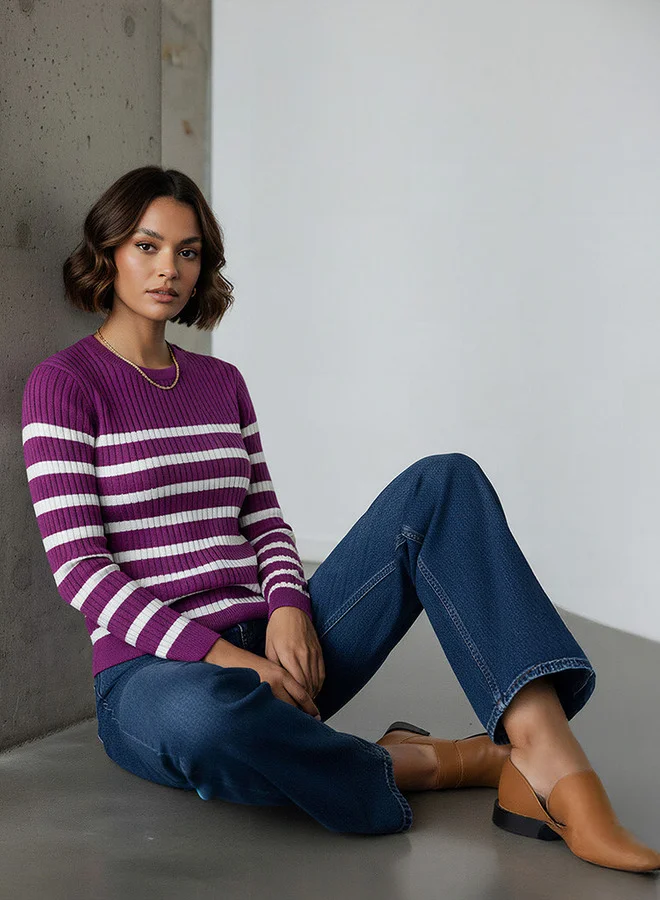Splash FAV Striped Crew Neck Sweater