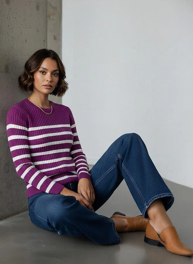 Splash FAV Striped Crew Neck Sweater
