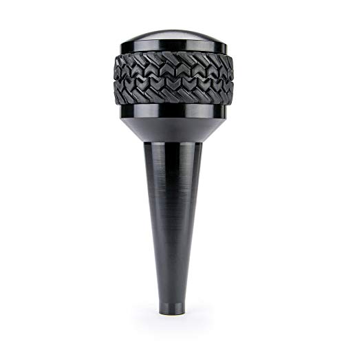 DV8 Offroad Replacement Shift Knob for 20112018 Wrangler JK Automatic Transmission Billet Aluminum Construction Rubber Tire Tread Grip