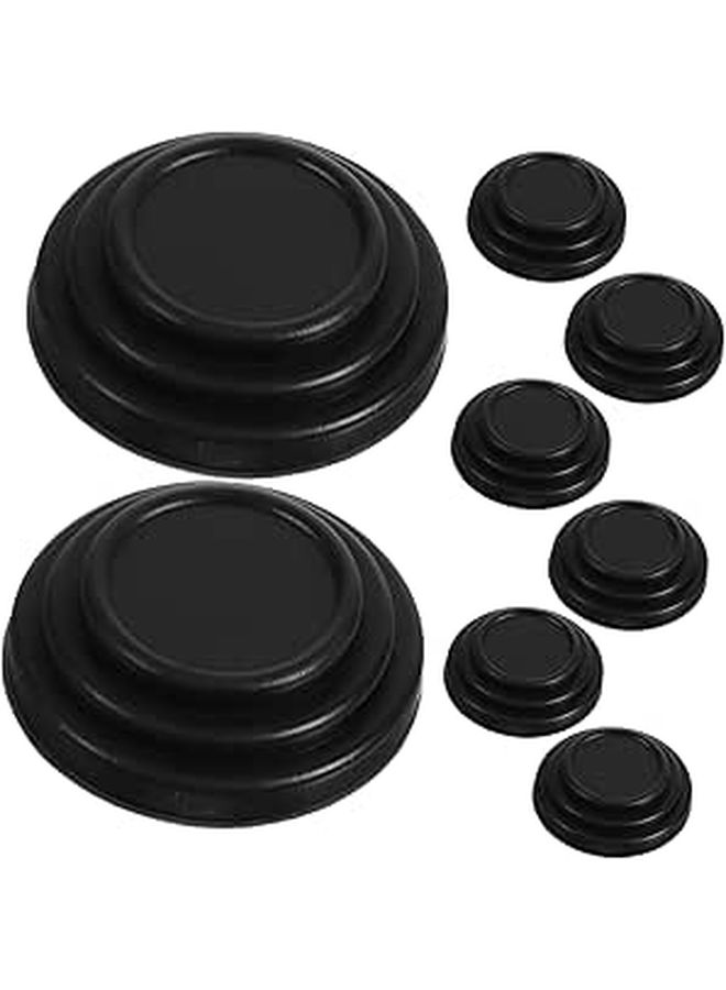 Car Shock Absorbing Cushion Pads 8pcs Door Collision Strips Scratch Resistance Quick Installation Suitable Vehicle Side Parts Black - Image 1