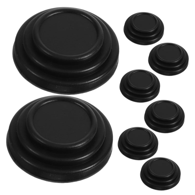 Car Shock Absorbing Cushion Pads 8pcs Door Collision Strips Scratch Resistance Quick Installation Suitable Vehicle Side Parts Black - Image 2