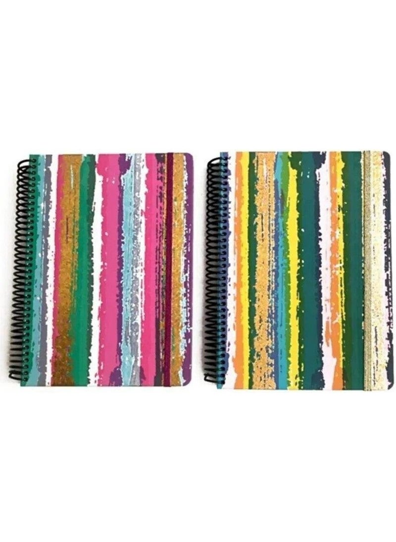 Keskin Color Sharp Color Glitter 17x24 100 Pages Hard Cover Spiral Notebook 
