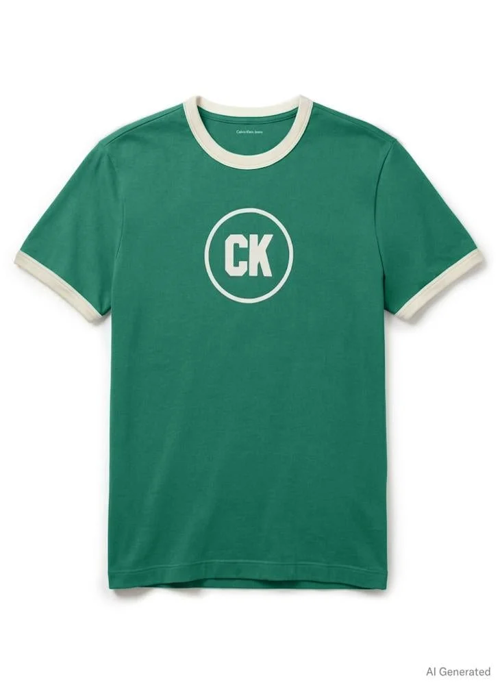 Calvin Klein Jeans  Graphic Logo Ringer T-shirt for Men | Best Price UAE