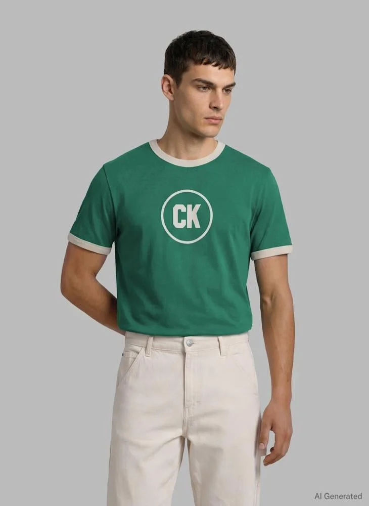 Calvin Klein Jeans Graphic Logo Ringer T-shirt