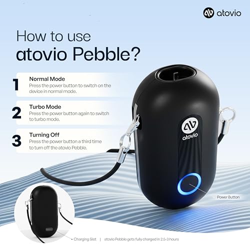 Atovio Wearable & Portable Filterless Air Purifier | TESTED AT IIT KANPUR, MADE IN INDIA | 99.9% Pollutant Removal | Fights Against Dust & Smoke Allergy | 55Hr Battery (Cloud White) - Image 4