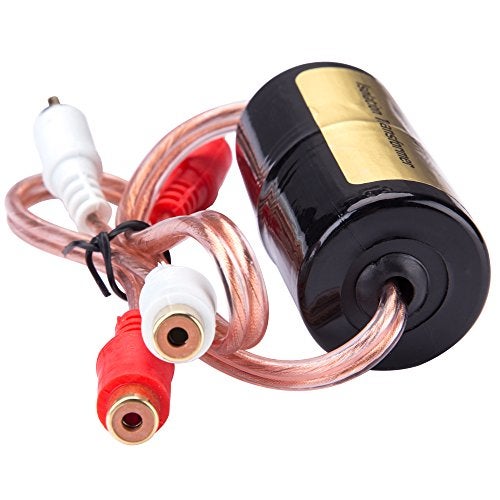 Mr.Ho Mr. Ho 20 Amp/12V RCA Car Audio Noise Filter Suppressor Ground Loop Isolator Transformer with Male and Female Plugs - Image 2