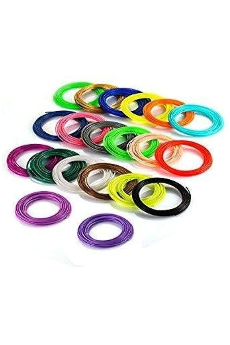 قلم ثلاثي الأبعاد مع 20 قطعة من خيوط Pla مقاس 1.75 مم لقلم الطابعة ثلاثية الأبعاد أو الطباعة ثلاثية الأبعاد أو النمذجة هدية جيدة للأطفال (أرجواني) - Image 2