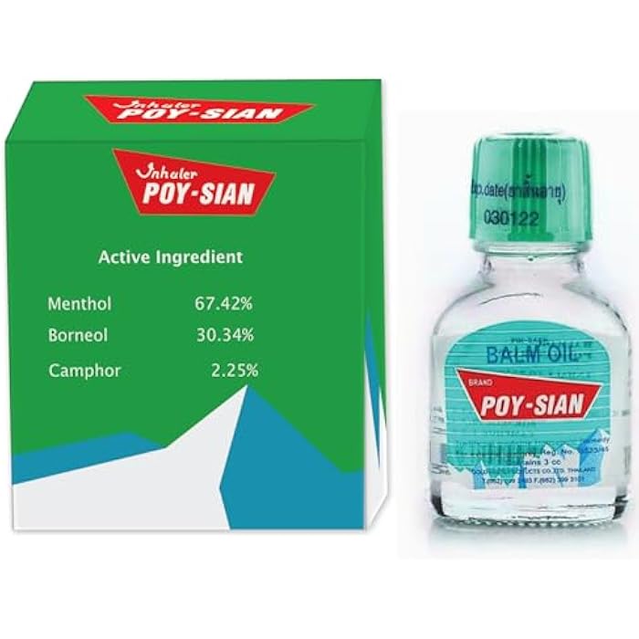 POY SIAN POY-SIAN Thai PIM-Saen Balm Oil 3ml (Pack of 3) - Image 2