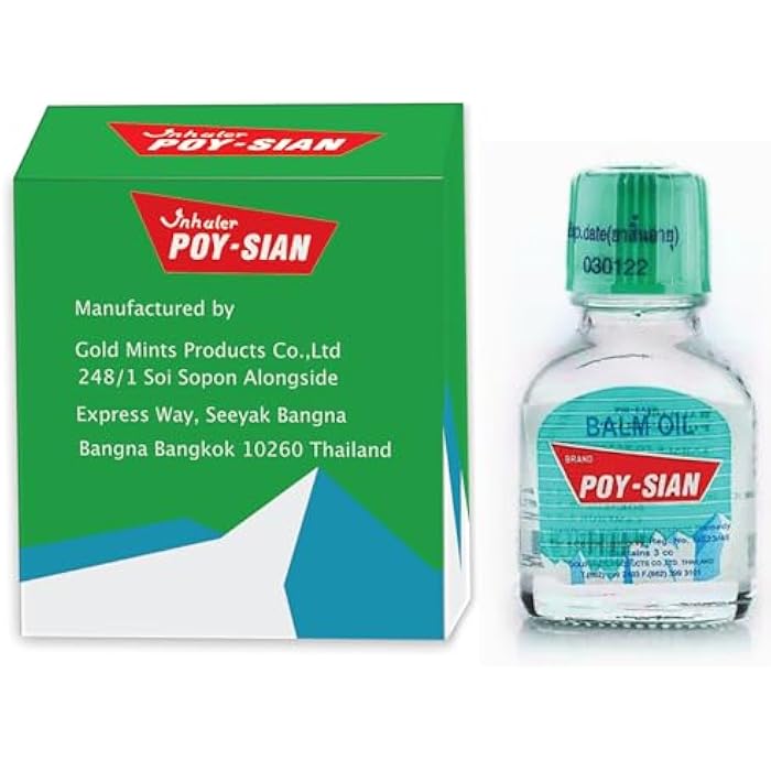 POY SIAN POY-SIAN Thai PIM-Saen Balm Oil 3ml (Pack of 3) - Image 3