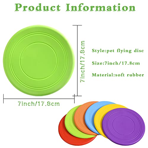 Bvrbaory 6 Pack Dog Flying Discs - Interactive, Soft Floating Saucer for Small, Medium Dogs - Safe on Teeth - Image 2