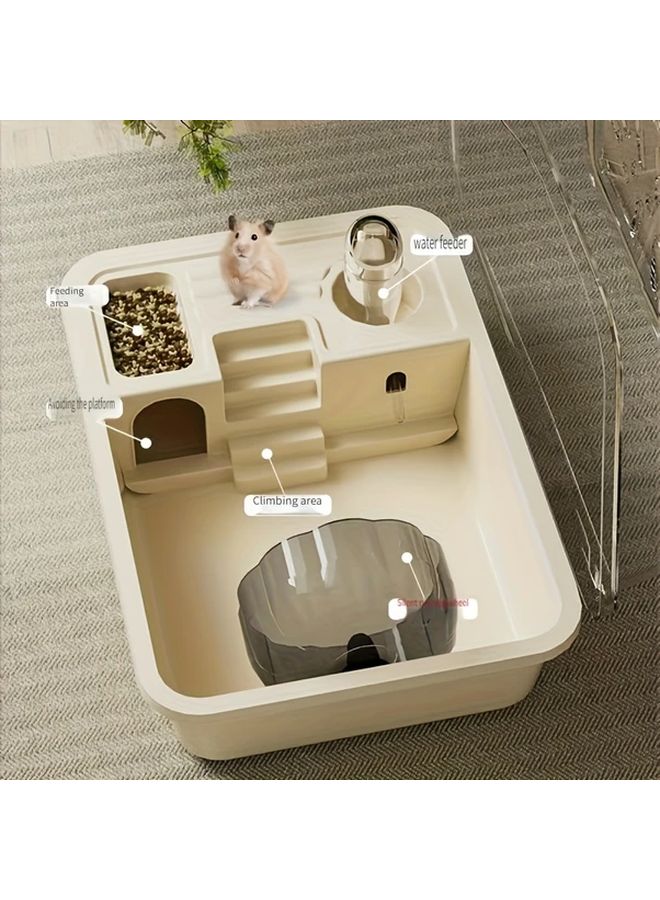 Large Villa Hamster Cage Beige Multi Level Design With Panoramic Skylight - Image 1