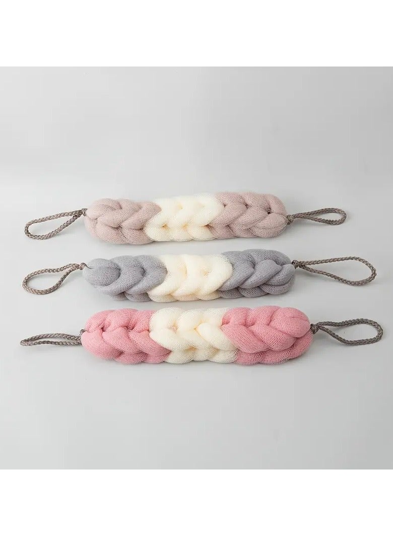 ORiTi Long Braided Mesh Bath Loofahs - Stretchable Exfoliating Back Scrubber for Bath Accessories - Random Colors - Image 4