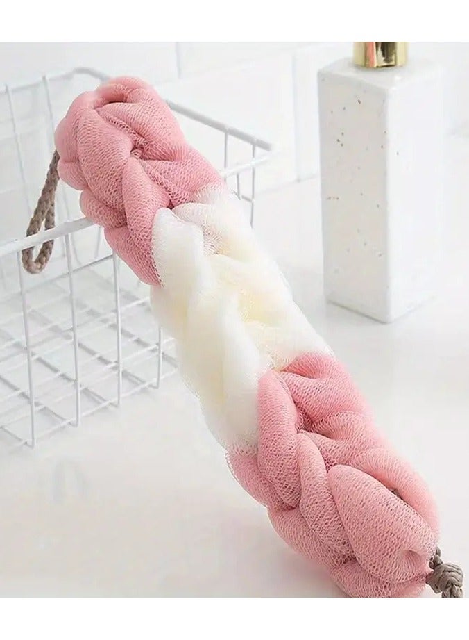 ORiTi Long Braided Mesh Bath Loofahs - Stretchable Exfoliating Back Scrubber for Bath Accessories - Random Colors - Image 1