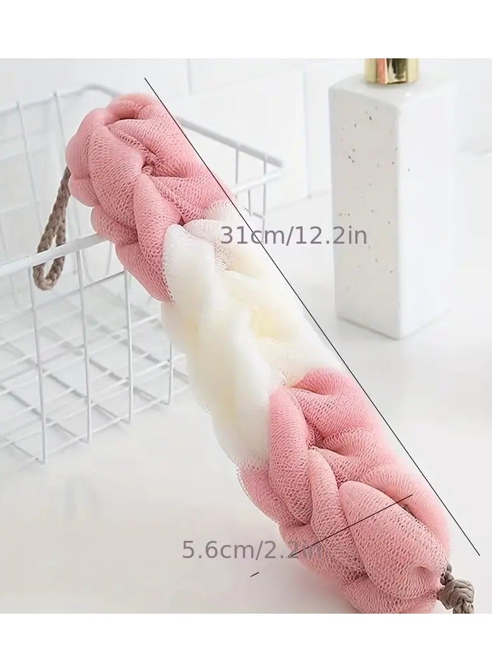 ORiTi Long Braided Mesh Bath Loofahs - Stretchable Exfoliating Back Scrubber for Bath Accessories - Random Colors - Image 3