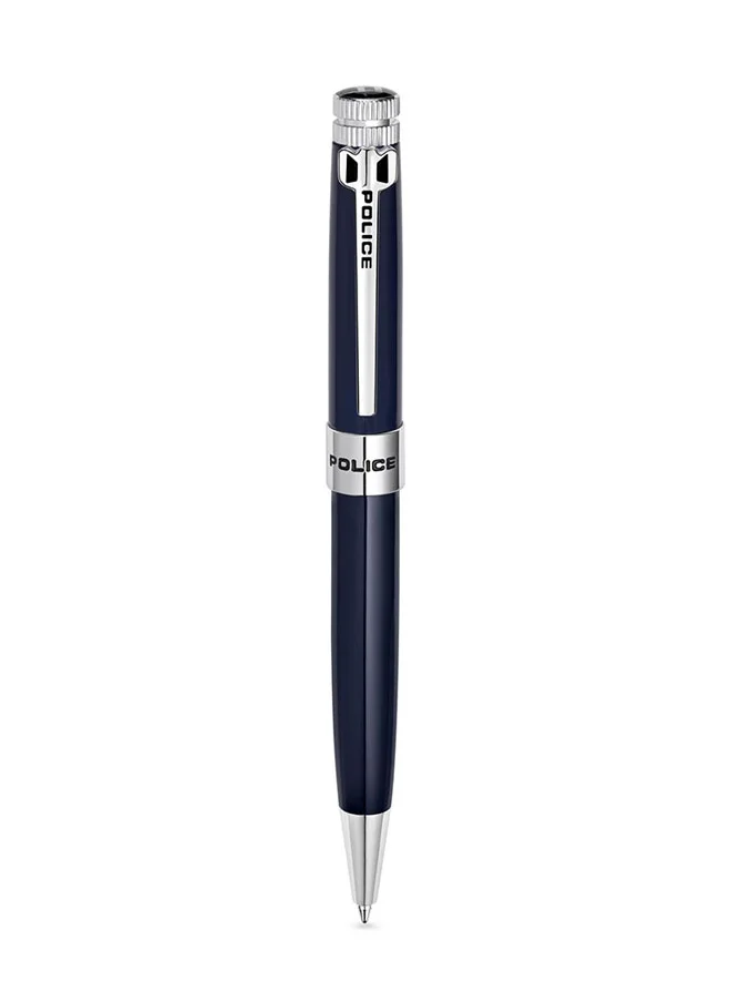 POLICE Amasis Pen Blue with Stainless Steel Trims Sleek and Commanding Design