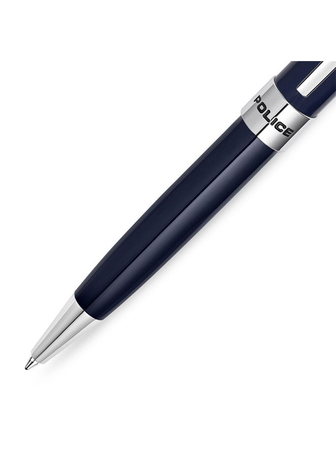 POLICE Amasis Blue and Silver Stainless Steel Pen for Men - Image 3