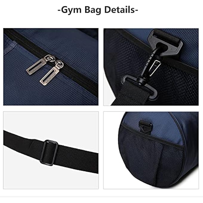 rayihni Sports Gym Bag for Men Women with Shoes CompartmentSmall Travel Duffel Bag - Image 5
