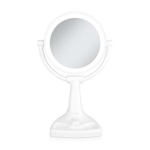 Zadro 11" Fluorescent Lighted Makeup Mirror with 10X/1X Magnification and Tray - Image 1