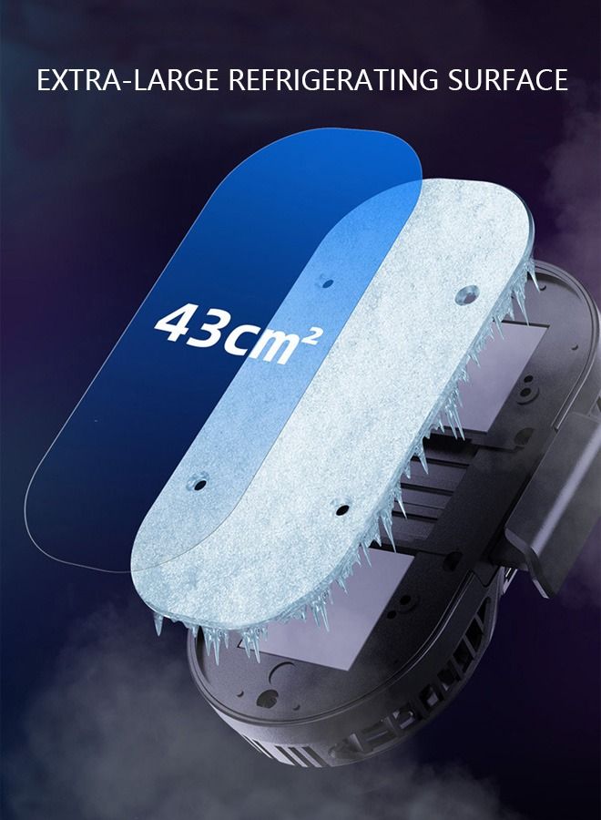 DUNISO Phone Cooler Cellphone Radiator with Dual Semi-Conductor Cooling Chip Mobile Phone Cooling Fans With RGB Light  for Tiktok Live Streaming Outdoor Vlog Mobile Gaming. - Image 3