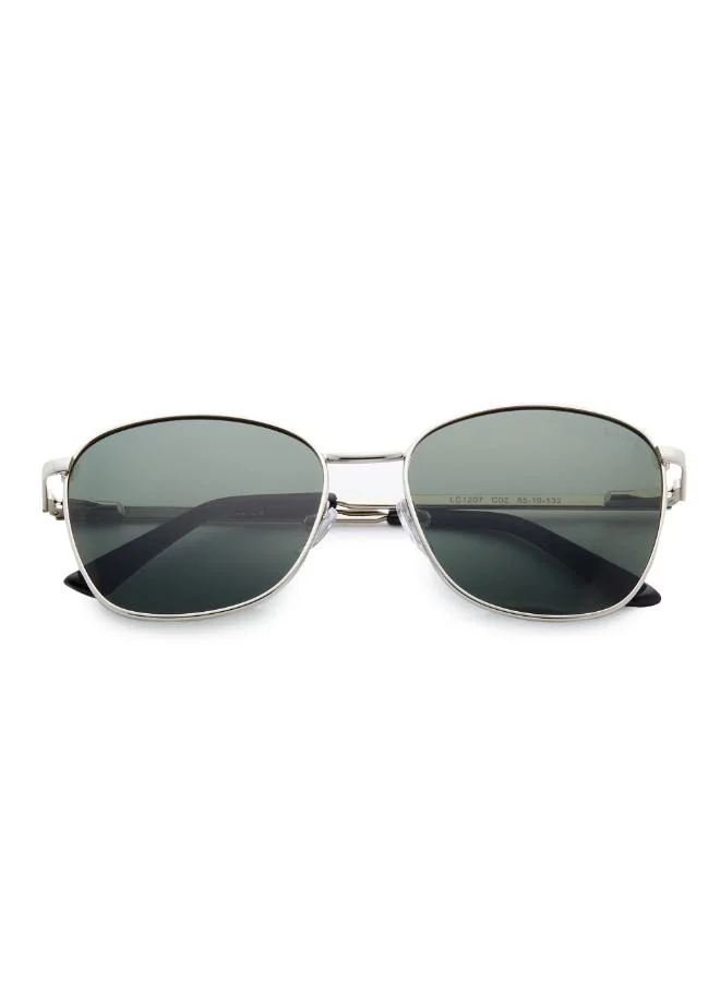 Lee Cooper Women's Polarized Sunglasses Silver Frame G15 Mirror Lens 55mm  - LC1207C02