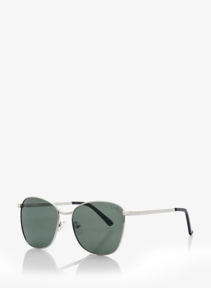 Lee Cooper Polarized Sunglasses Silver Frame G15 Mirror Lens 55mm  - LC1207C02