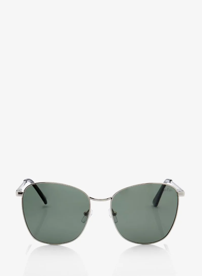 Lee Cooper Polarized Sunglasses Silver Frame G15 Mirror Lens 55mm  - LC1207C02
