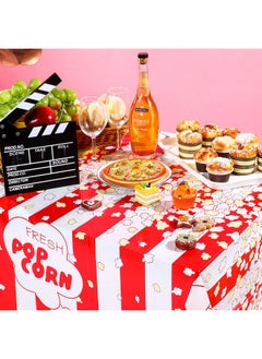 Irenare 3 Pieces Popcorn Tablecloth Decorations Plastic Popcorn Table Cover Carnival Theme Party Tablecloth For Carnival Party, Circus Themed, Movie Night Birthday Party Supplies, 54 X 108 Inch  - Image 5