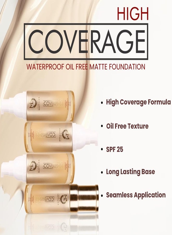 MATT LOOK High coverage Water- Proof Oil free Matte Foundation | SPF 25 | 45g | Sheer coverage along with Matte effect | Water- Proof | Sweat- Proof | Covers Blemishes seamlessly | Natural - Image 2