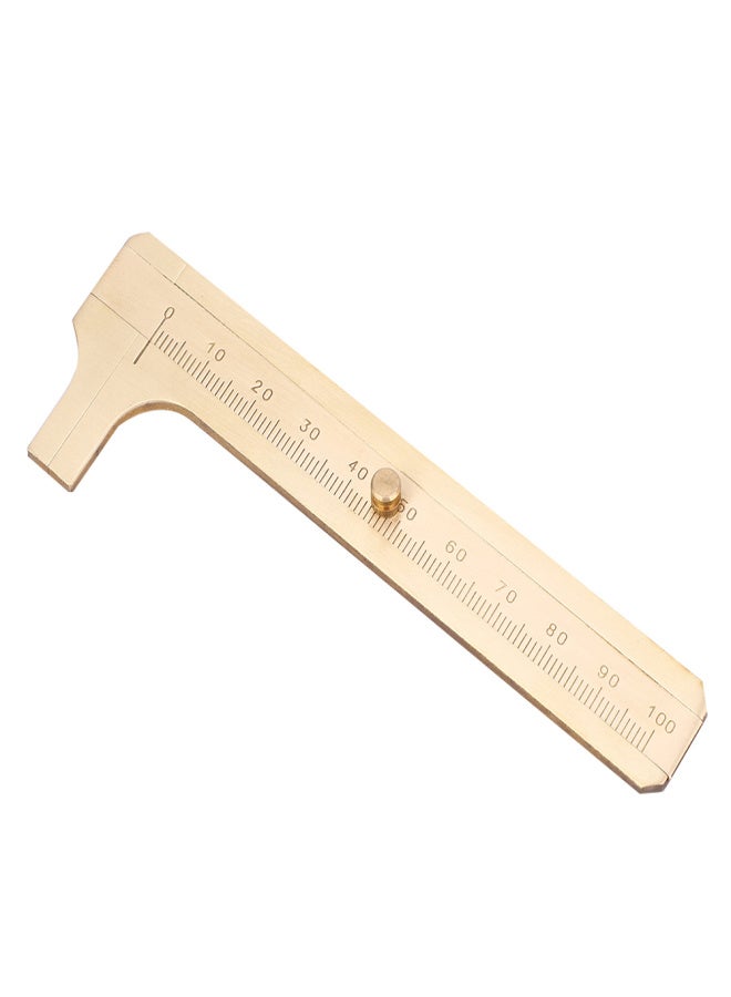 Brass Vernier Caliper Single Scale Jewelry Measuring Ruler 0-100mm - Image 3