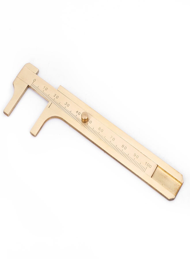 Brass Vernier Caliper Single Scale Jewelry Measuring Ruler 0-100mm - Image 2