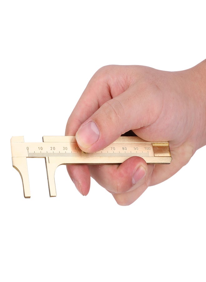 Brass Vernier Caliper Single Scale Jewelry Measuring Ruler 0-100mm - Image 4