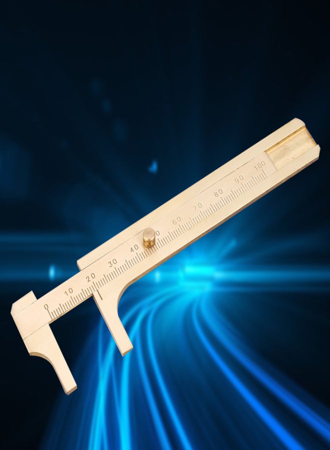 Brass Vernier Caliper Single Scale Jewelry Measuring Ruler 0-100mm - Image 5
