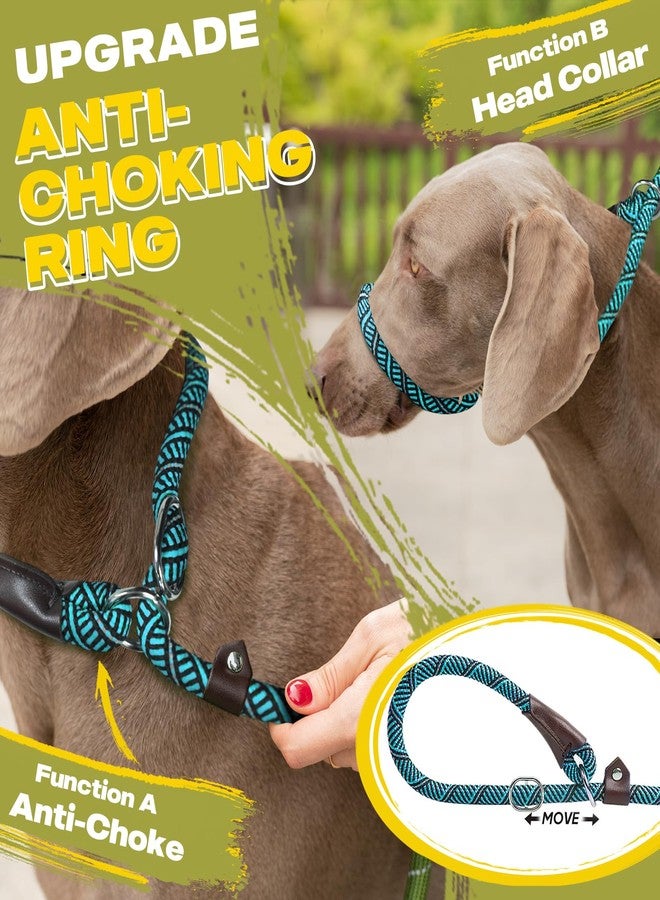 Fida Slip Leads for Dogs, 4 FT x 1/2" Heavy Duty Comfortable Strong Rope Leash for Large, Medium Dogs, No Pull Pet Training Leash with Highly Reflective, Blue - Image 3
