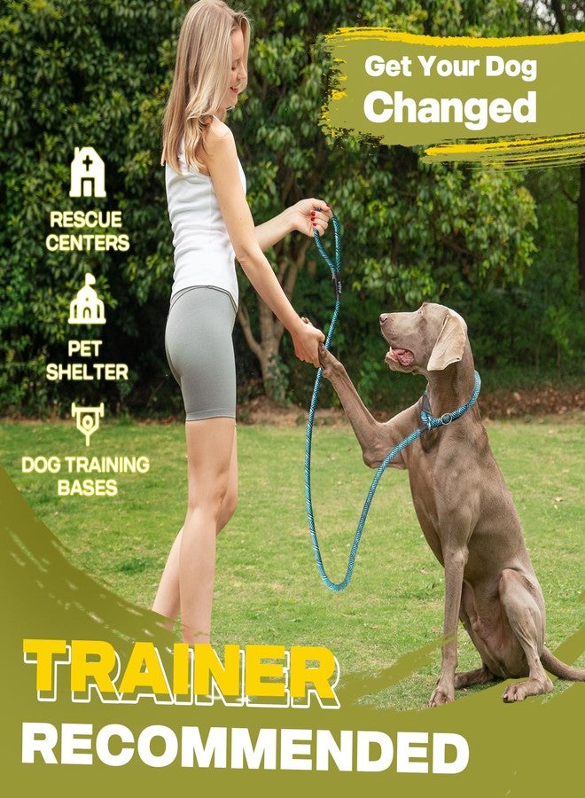 Fida Slip Leads for Dogs, 4 FT x 1/2" Heavy Duty Comfortable Strong Rope Leash for Large, Medium Dogs, No Pull Pet Training Leash with Highly Reflective, Blue - Image 4