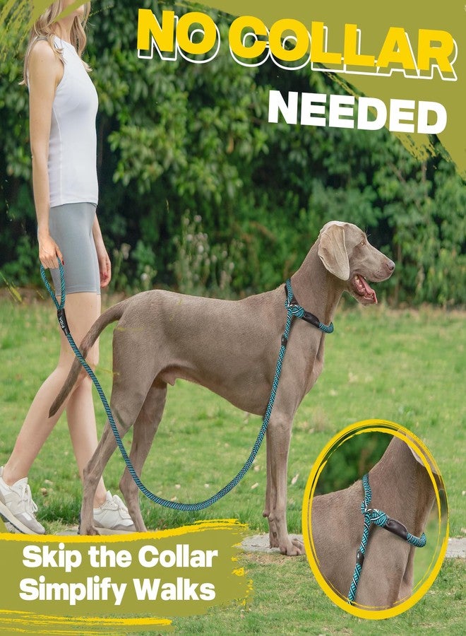 Fida Slip Leads for Dogs, 4 FT x 1/2" Heavy Duty Comfortable Strong Rope Leash for Large, Medium Dogs, No Pull Pet Training Leash with Highly Reflective, Blue - Image 5